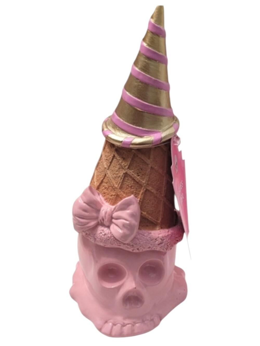 Skull Ice Cream Cone Decor Pink Pastel Goth Kawaii Summerween NWT